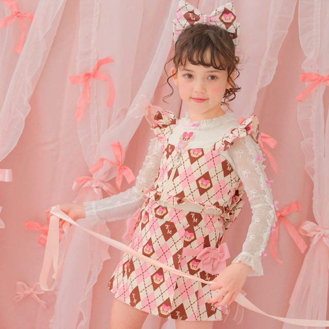 ツイル地アーガイル柄プリーツスカート