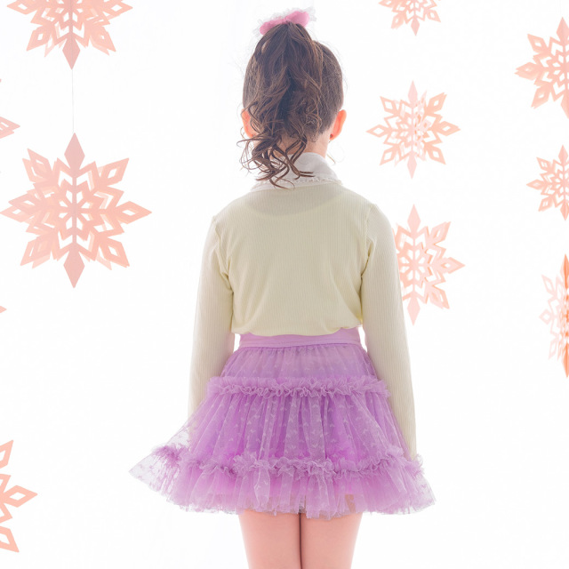 ハートチュールボリュームティアードスカート