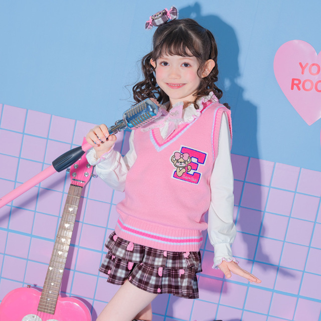 リボンタイ付きベア天ブラウス