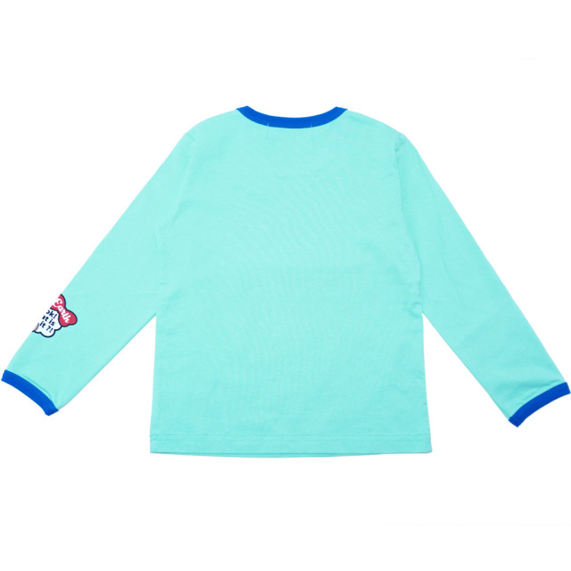 配色マフィープリント長袖Tシャツ(AR機能付)