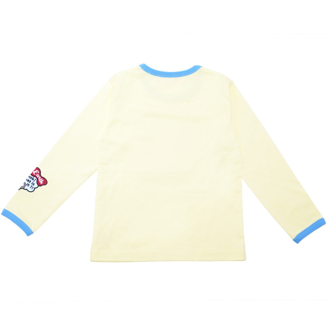 配色マフィープリント長袖Tシャツ(AR機能付)