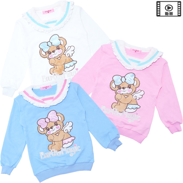 EARTHMAGIC アースマジック マフィー エンジェルマフィーアップリケ裏毛セーラートレーナー