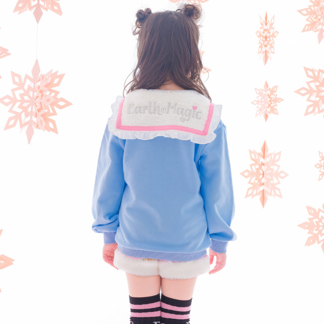 エンジェルマフィーアップリケ裏毛セーラートレーナー 