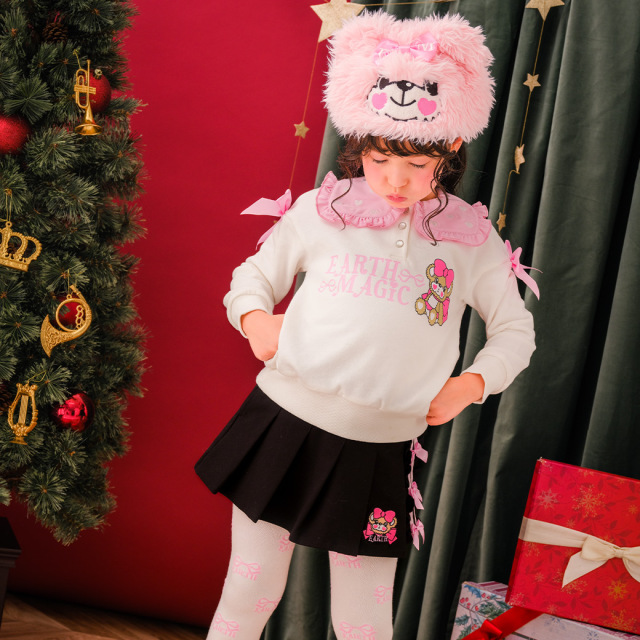 ハート刺繍BIG襟裏毛トレーナー