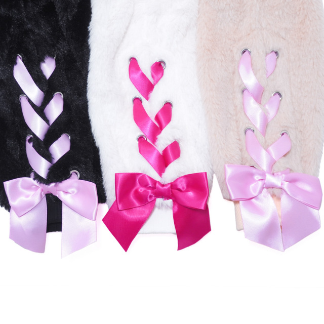 EARTHMAGIC アースマジック マフィー ファー袖レースアップ裏毛トレーナー