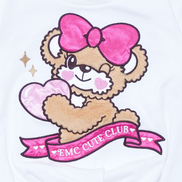 EARTHMAGIC アースマジック マフィー ファー袖レースアップ裏毛トレーナー