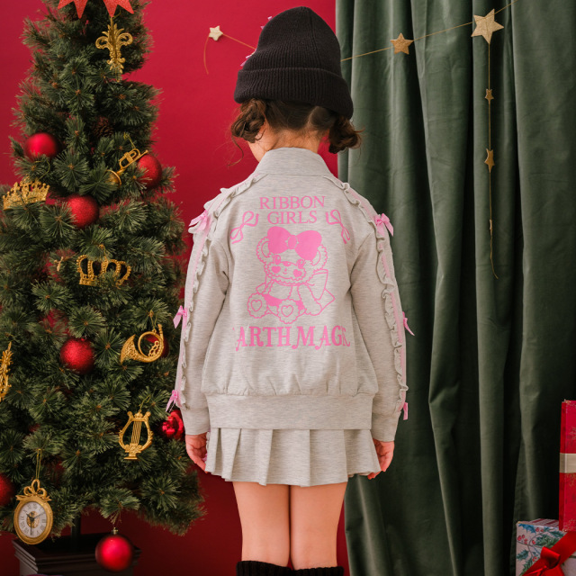 サイドダブルラインジャージプリーツスカート