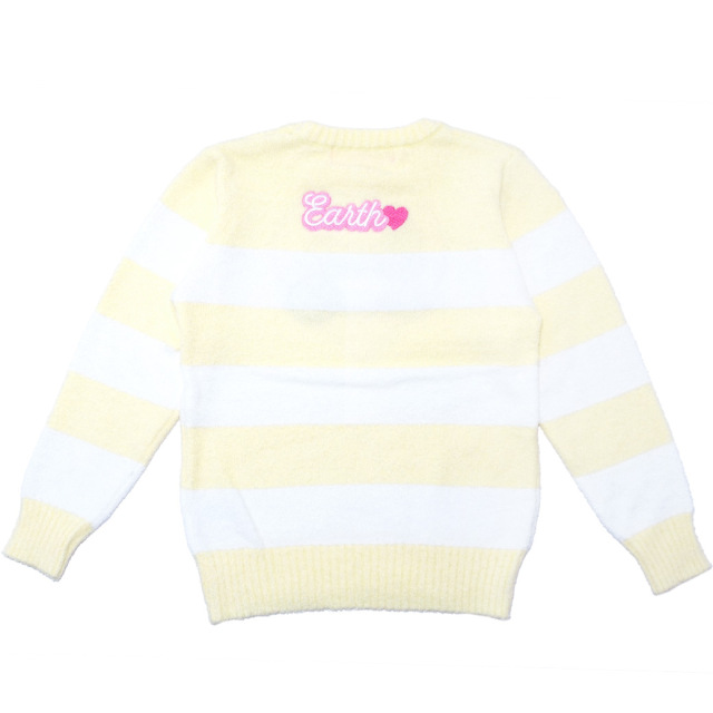 シャギーニットボーダープルオーバー