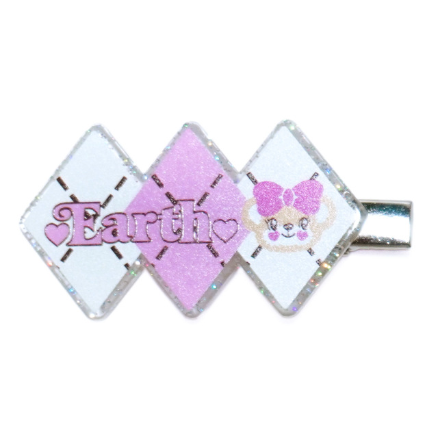 アーガイルアクリルヘアクリップ