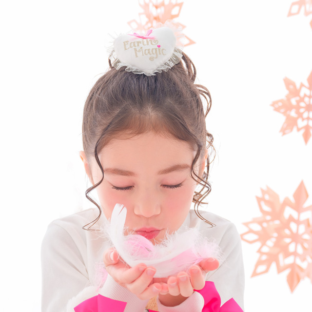 綿入りBIGハートヘアゴム