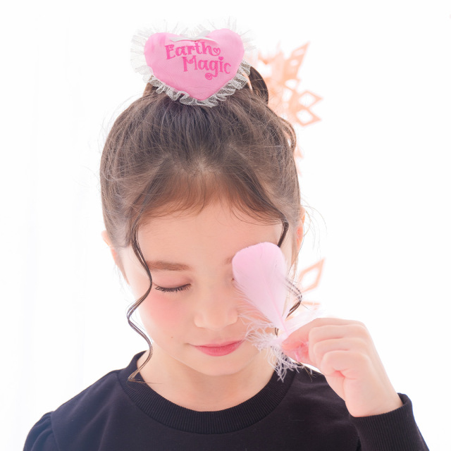 綿入りBIGハートヘアゴム