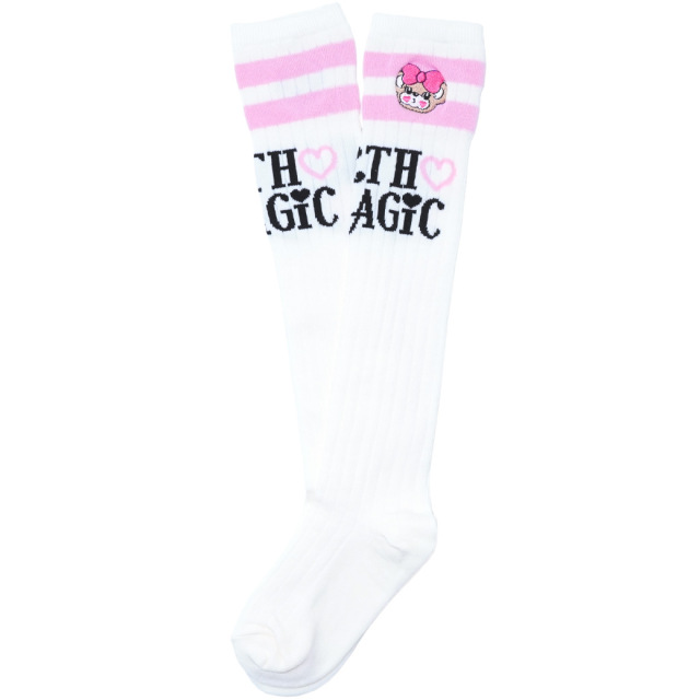 日本製 ライン入りオーバーニーソックス