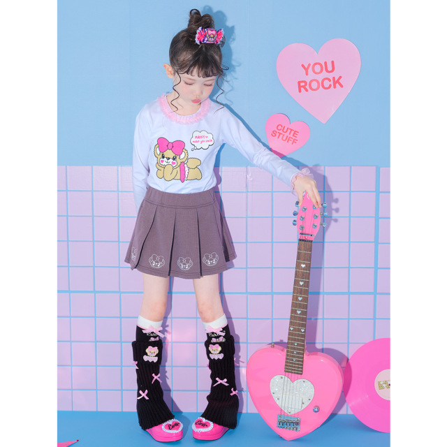 リボン付レッグウォーマー