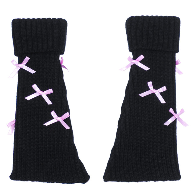 リボン付レッグウォーマー