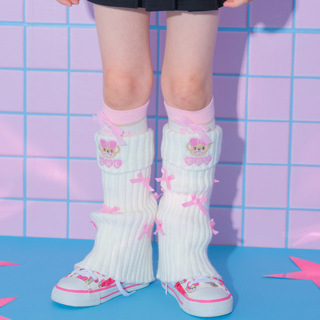 リボン付レッグウォーマー