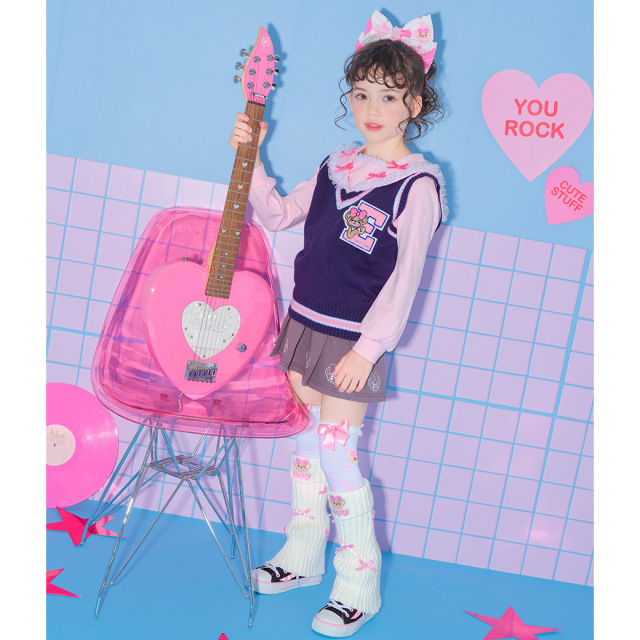 リボン付レッグウォーマー