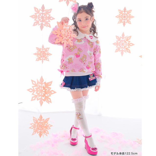 日本製 EARTHMAGIC アースマジック マフィーメッセージロゴオーバーニーソックス