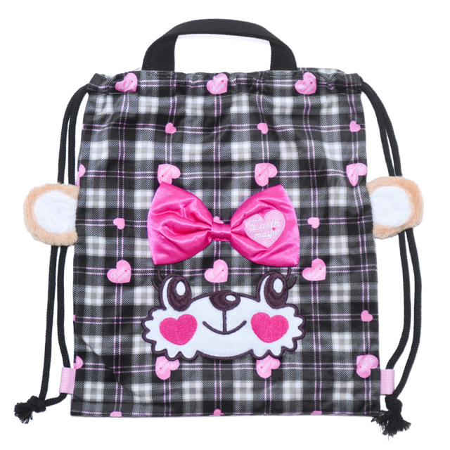 ベロアチェックマフィーナップザック