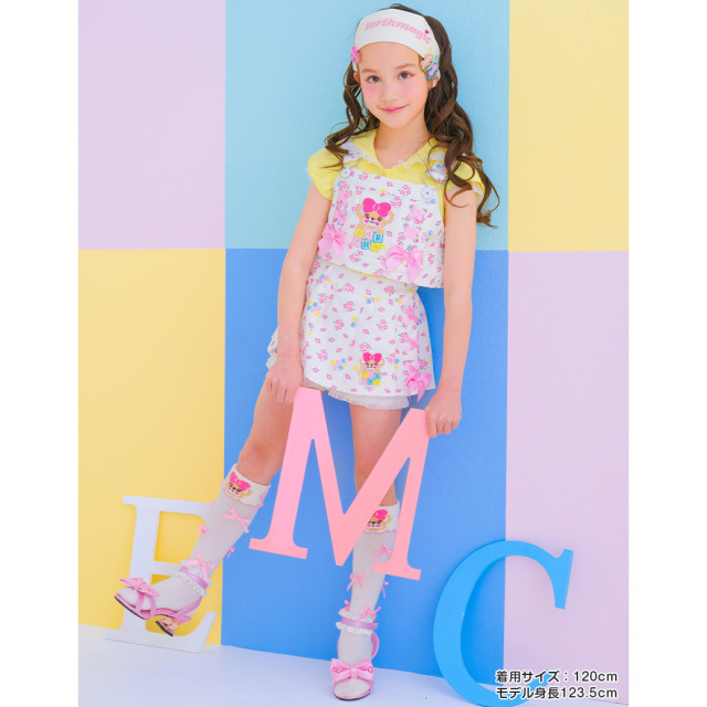 EARTHMAGIC アースマジック マフィー 無地＆小花柄ツイルビスチェ
