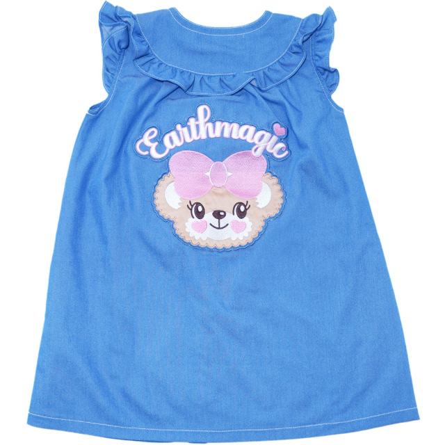 マフィーアップリケダンガリーワンピース