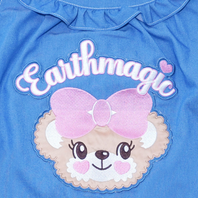 マフィーアップリケダンガリーワンピース