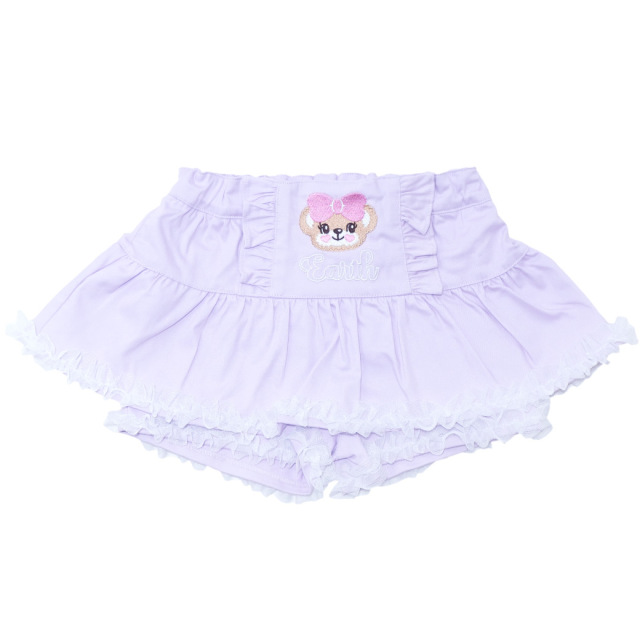 カラーツイルスカートonパンツ