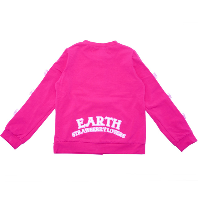 EARTHMAGIC アースマジック リボン袖スリットベア天竺カーディガン