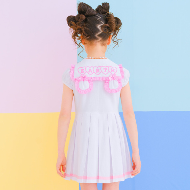 EARTHMAGIC アースマジック マフィー リボン襟付きTシャツ