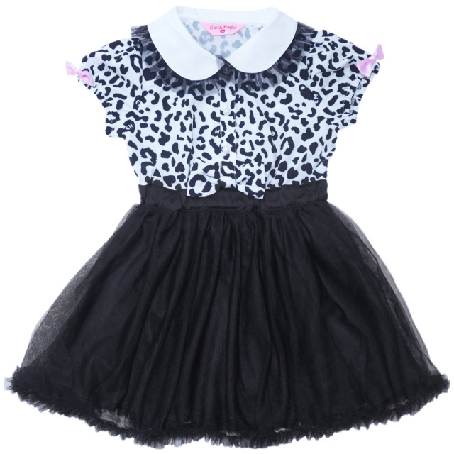 レオパード総柄×チュールスカートワンピース