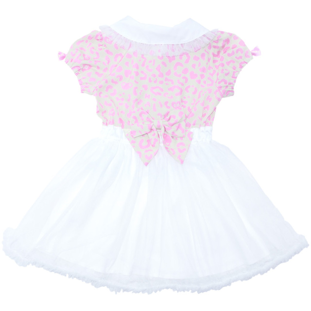 レオパード総柄×チュールスカートワンピース