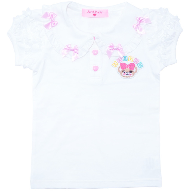 EARTHMAGIC アースマジック マフィー リボン襟付きTシャツ