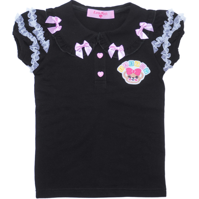 EARTHMAGIC アースマジック マフィー リボン襟付きTシャツ