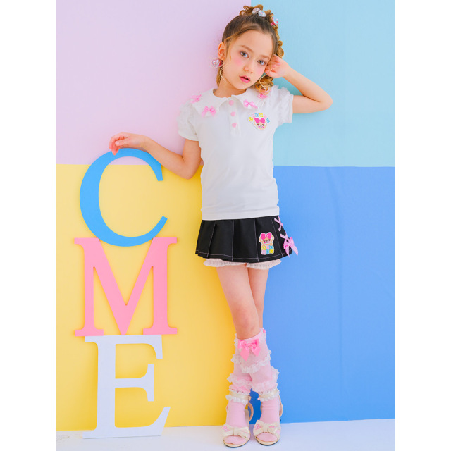 EARTHMAGIC アースマジック マフィー リボン襟付きTシャツ