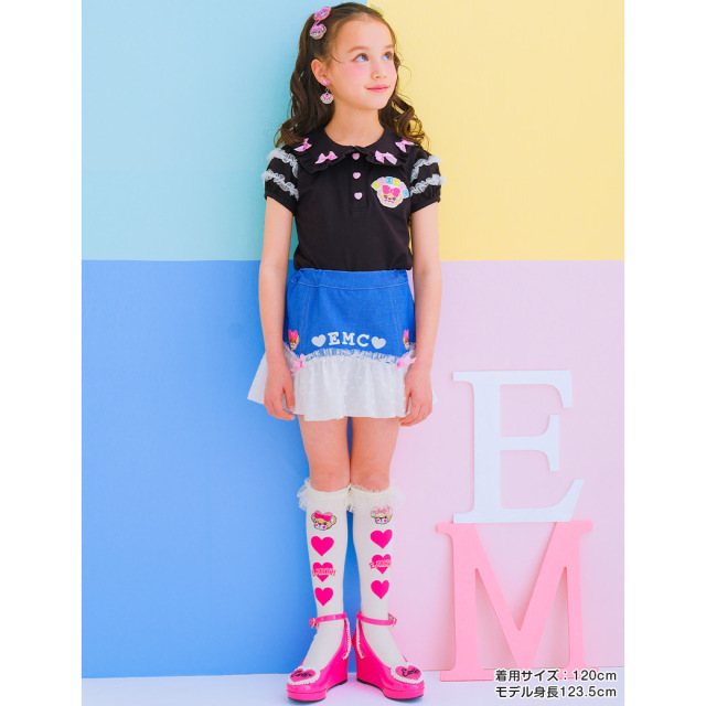 EARTHMAGIC アースマジック マフィー リボン襟付きTシャツ