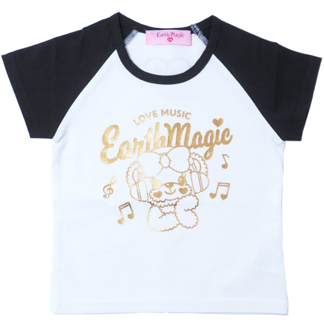 ラグランスリーブショート丈Tシャツ