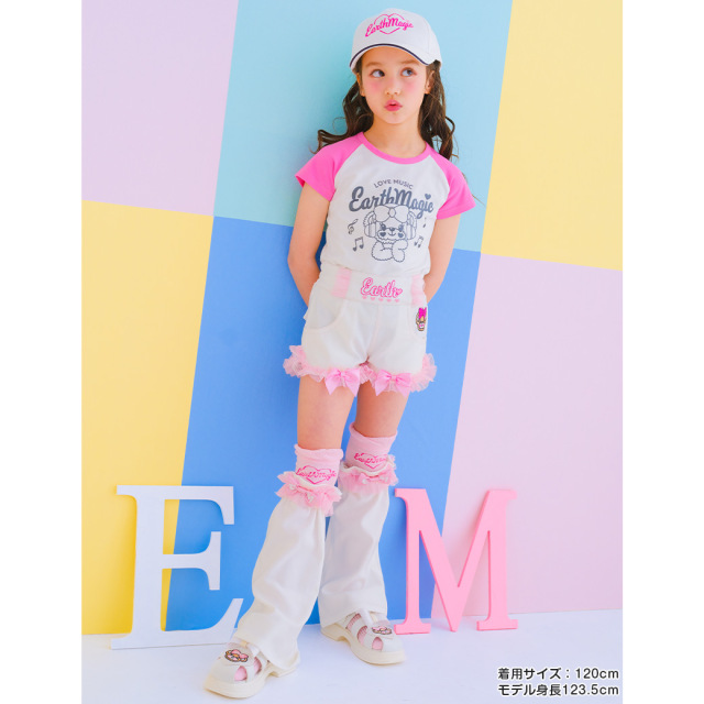 ラグランスリーブショート丈Tシャツ