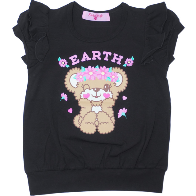 フラワーマフィープリント裾リブTシャツ
