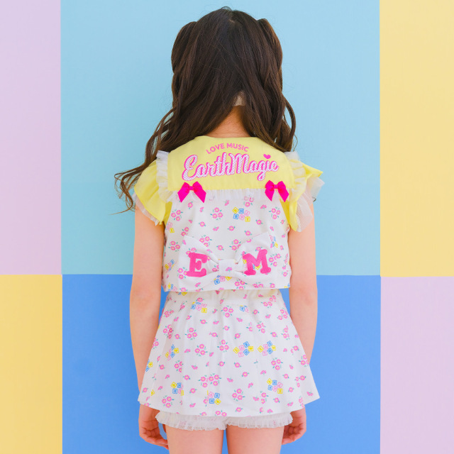 前開き袖フリルセーラーTシャツ