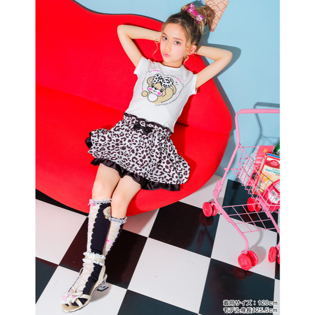 EARTHMAGIC アースマジック マフィー レオパードリボンマフィープリントTシャツ