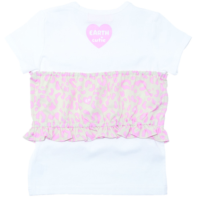 レオパード総柄キャミ重ね着風Tシャツ