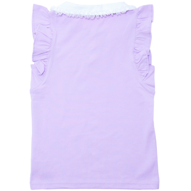 EARTHMAGIC アースマジック マフィー 襟付きフリル袖ベア天竺Tシャツ