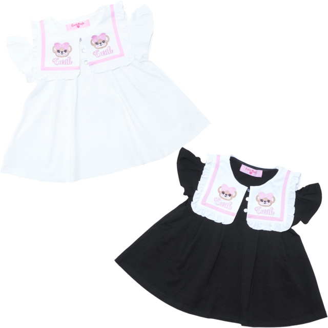 スクエアセーラー襟AラインTシャツ