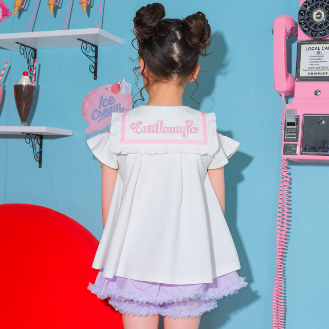 スクエアセーラー襟AラインTシャツ