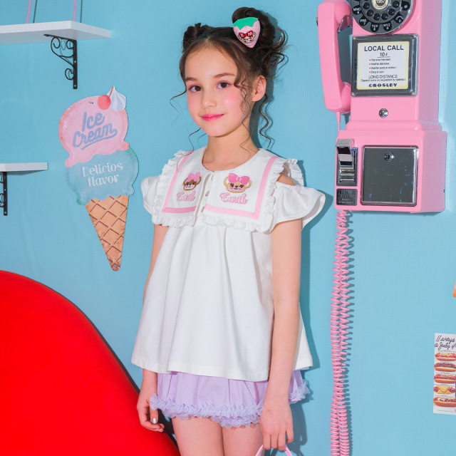 スクエアセーラー襟AラインTシャツ