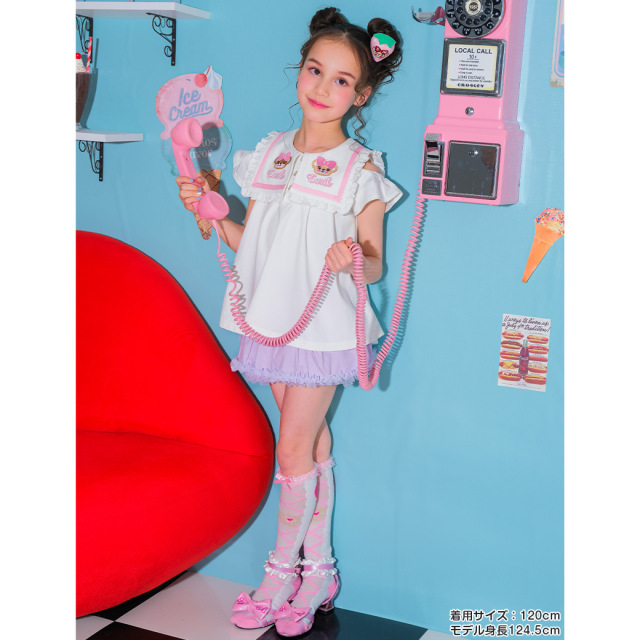 スクエアセーラー襟AラインTシャツ