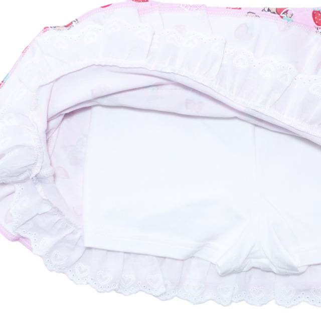 EARTHMAGIC アースマジック マフィー ミニいちごマフィー総柄ティアードスカート