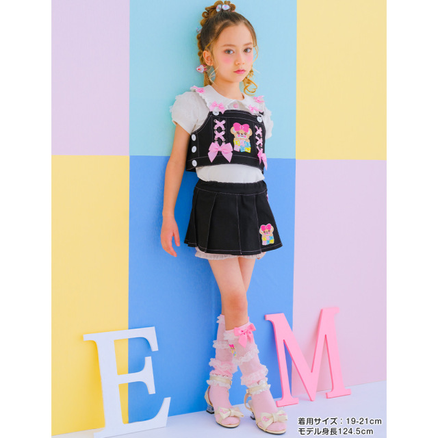 アースマジック フリルシャツ・ビスチェ・プリーツスカート・スーパールーズ 140 アースマジック フリルシャツ・ビスチェ・プリーツスカート・スーパー