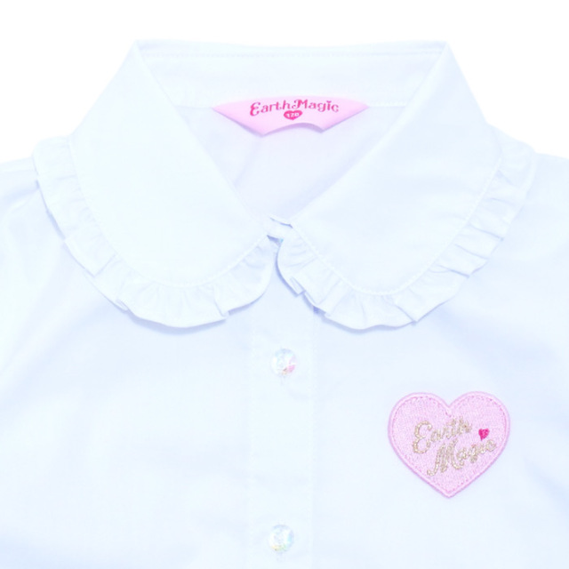 布帛フリル長袖ブラウス