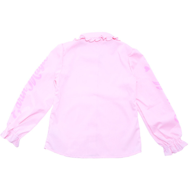 布帛フリル長袖ブラウス