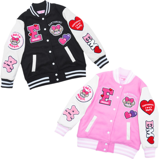 フリース×合皮袖切替スタジャン